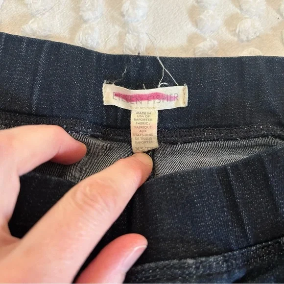 Eileen Fisher Women's Dark Blue Pull On Denim Jeggings / Leggings Sz XS - Picture 5 of 11